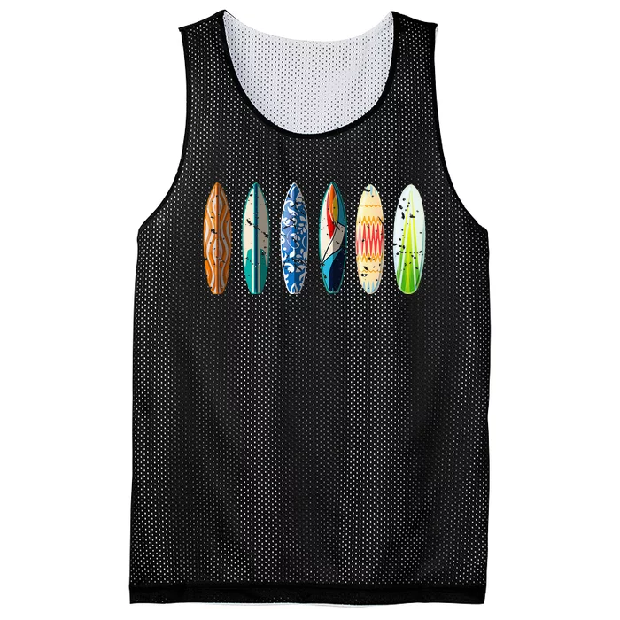 Summer Sports Surfboard Surfer Gift Surfing Mesh Reversible Basketball Jersey Tank