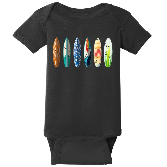 Summer Sports Surfboard Surfer Gift Surfing Baby Bodysuit