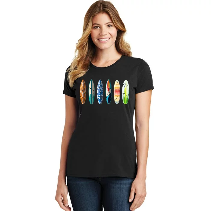 Summer Sports Surfboard Surfer Gift Surfing Women's T-Shirt