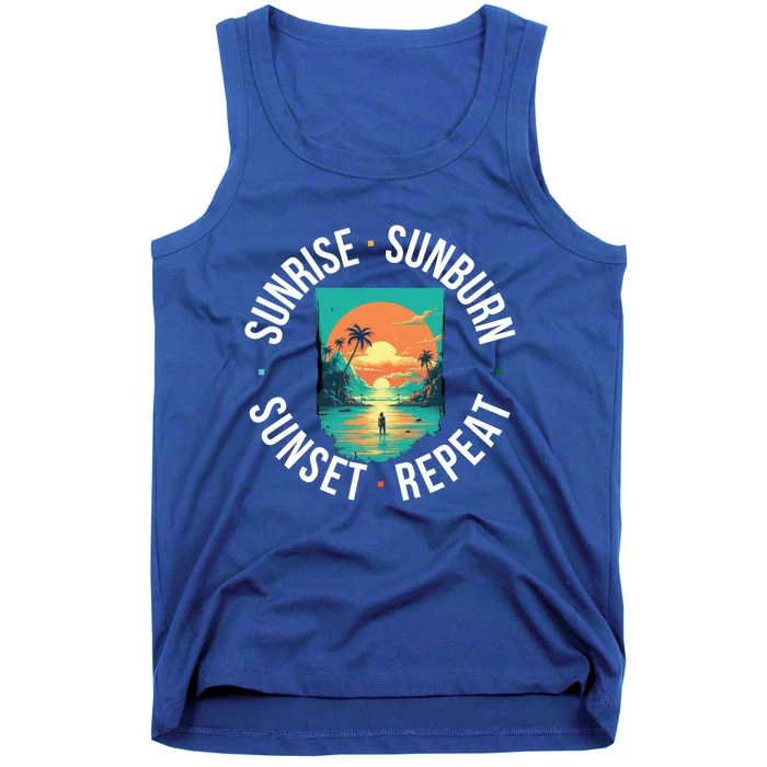 Sunrise Sunburn Sunset Repeat Gift Tank Top