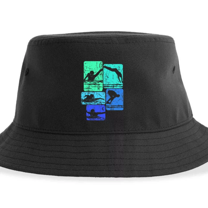 Swimming Swimmers Sustainable Bucket Hat