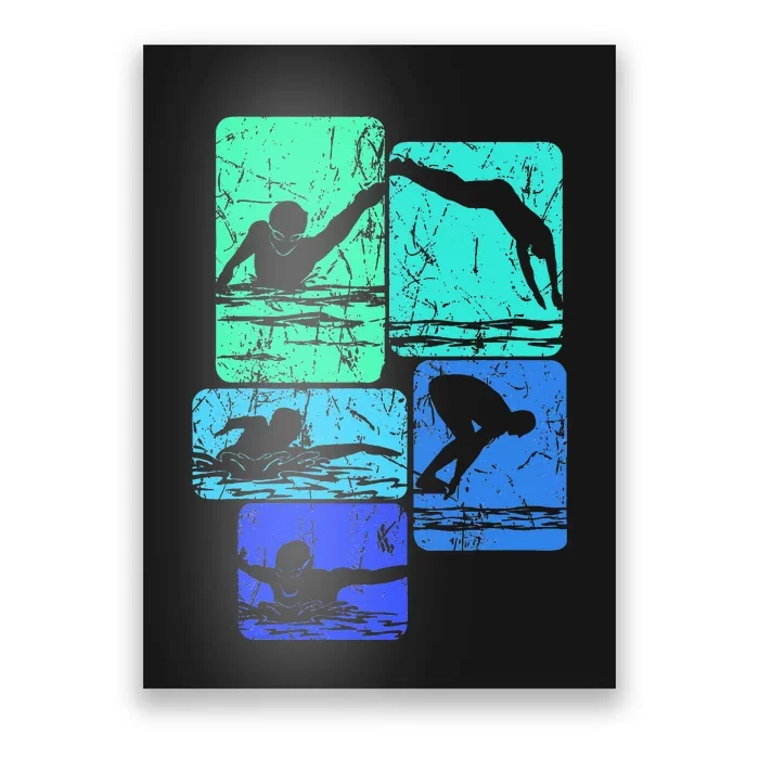 Swimming Swimmers Poster