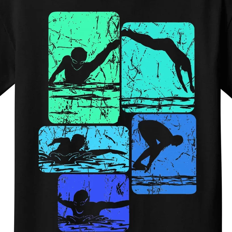 Swimming Swimmers Kids T-Shirt