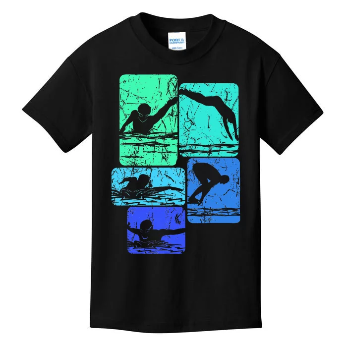 Swimming Swimmers Kids T-Shirt