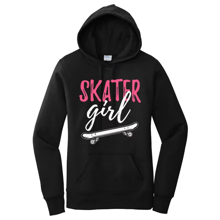 Skater  Skateboard SK8R Girls Skate Cool Skateboarding Women's Pullover Hoodie