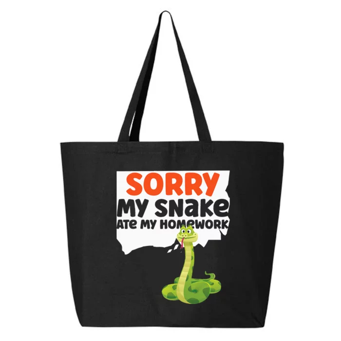 Snake Serpent Sorry My Snake Ate My Homework 25L Jumbo Tote