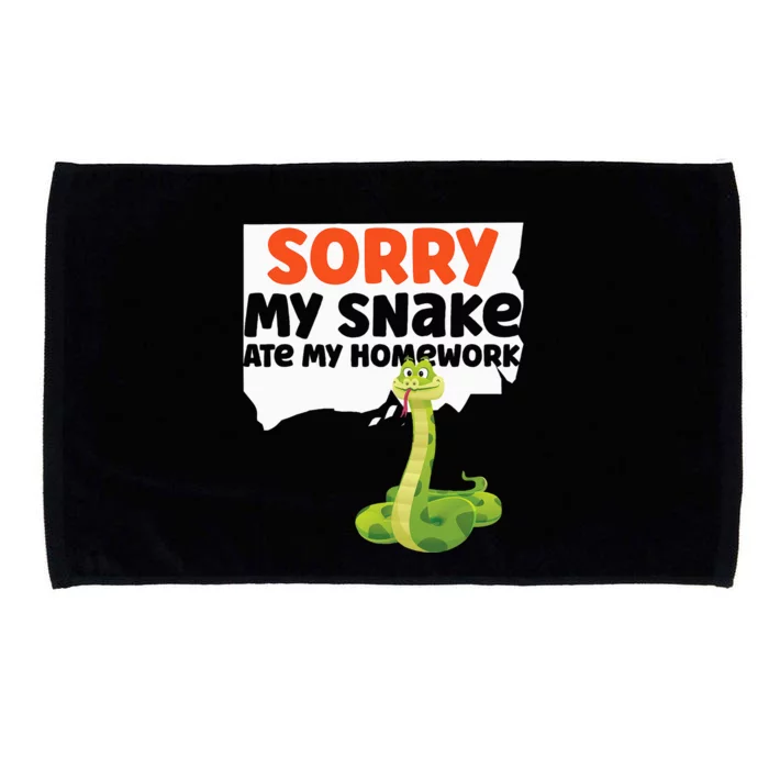 Snake Serpent Sorry My Snake Ate My Homework Microfiber Hand Towel