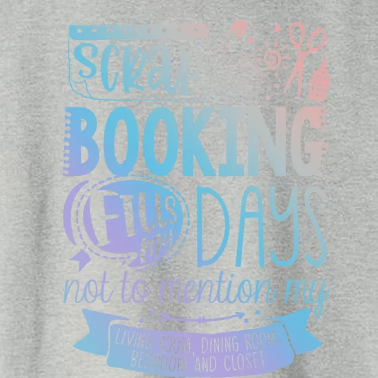 Scrapbooking Scrapbooker Scrapbooking Fills My Days Funny Cute Gift Women's Crop Top Tee