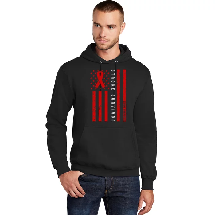 Stroke Survivor Stroke Awareness Red Ribbon Warrior Hoodie