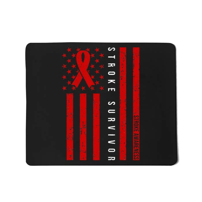 Stroke Survivor Stroke Awareness Red Ribbon Warrior Mousepad