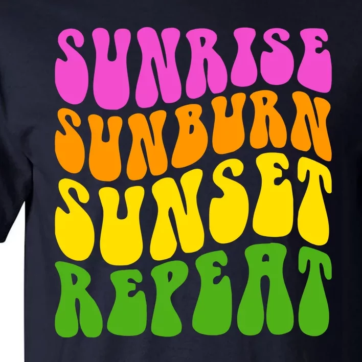 Sunrise Sunburn Sunset Repeat Retro Summer Tall T-Shirt