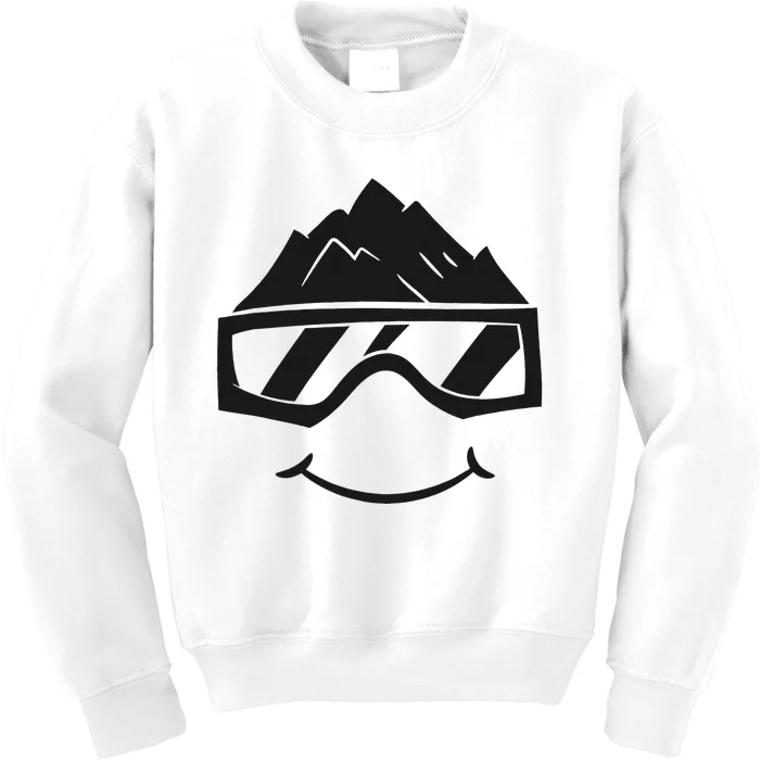 Ski Snowboard Skiing Goggles Snow Wintersport Skiing Kids Sweatshirt