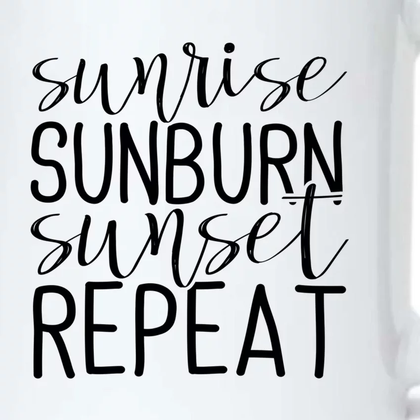 Sunrise Sunburn Sunset Repeat Tank Funny Summer Casual Gift Black Color Changing Mug