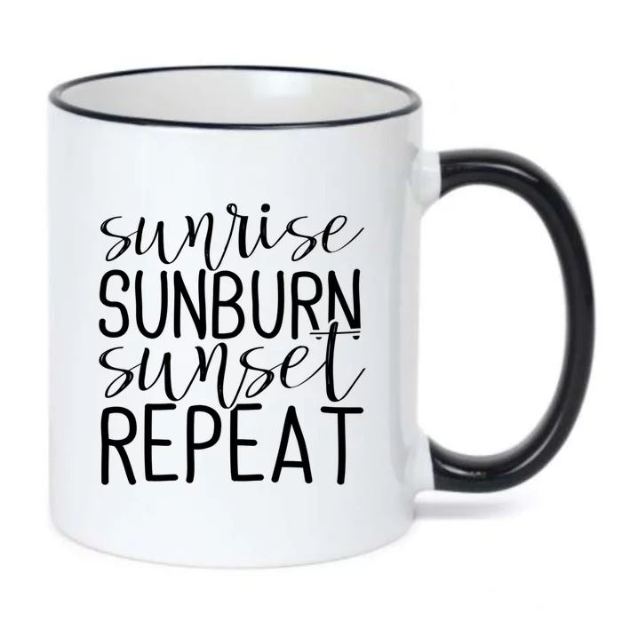 Sunrise Sunburn Sunset Repeat Tank Funny Summer Casual Gift Black Color Changing Mug