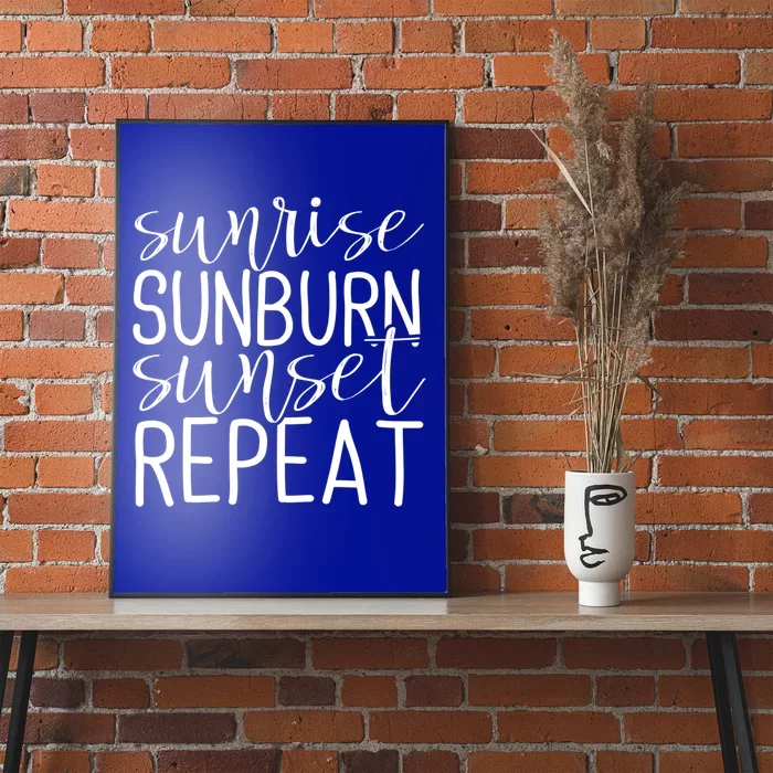 Sunrise Sunburn Sunset Repeat Tank Funny Summer Casual Gift Poster