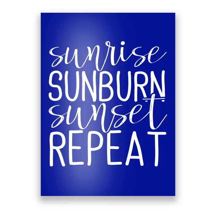 Sunrise Sunburn Sunset Repeat Tank Funny Summer Casual Gift Poster