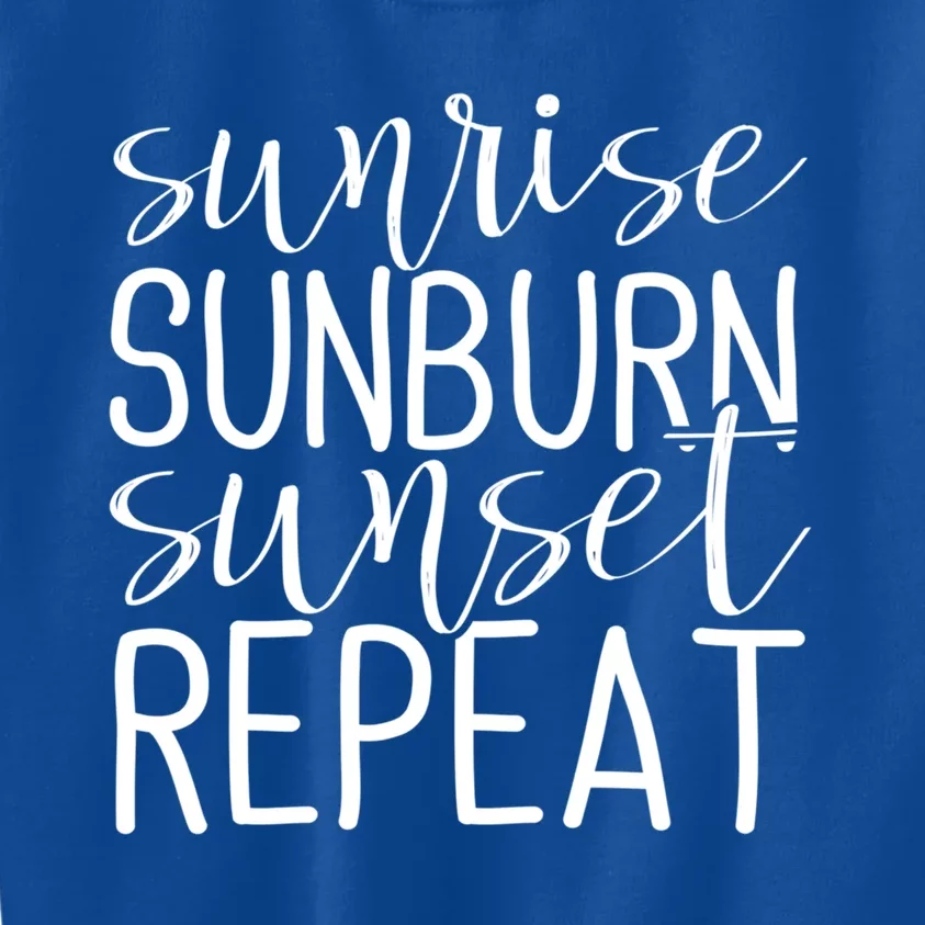 Sunrise Sunburn Sunset Repeat Tank Funny Summer Casual Gift Kids Sweatshirt