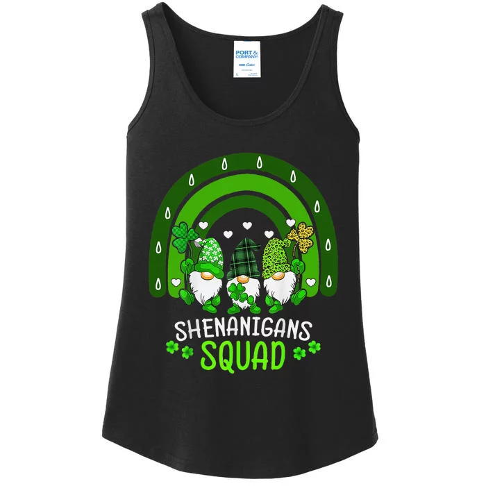 Shenanigans Squad St. Patricks Day Rainbow Ladies Essential Tank