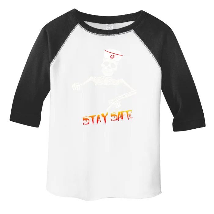 Skeleton Stay Safe Nurse Meaningful Gift Toddler Fine Jersey T-Shirt