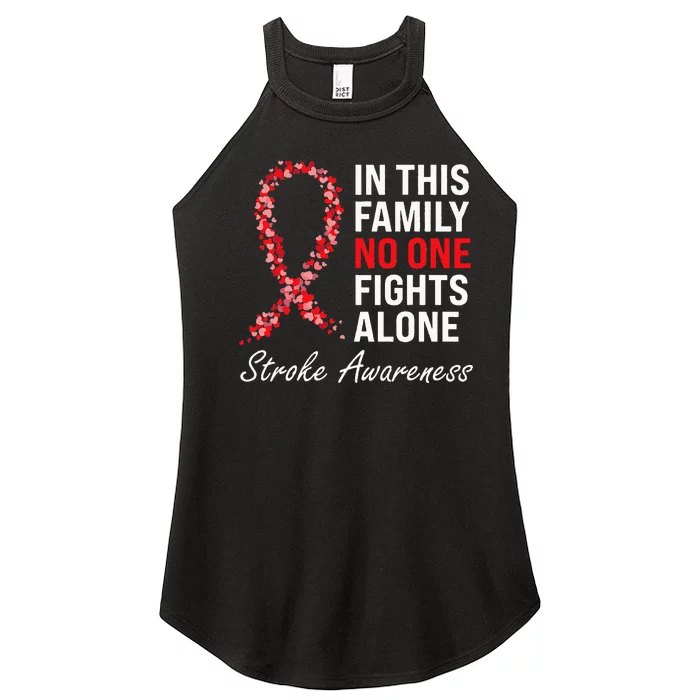 Stroke Survivor Stroke Awareness Red Ribbon Women’s Perfect Tri Rocker Tank