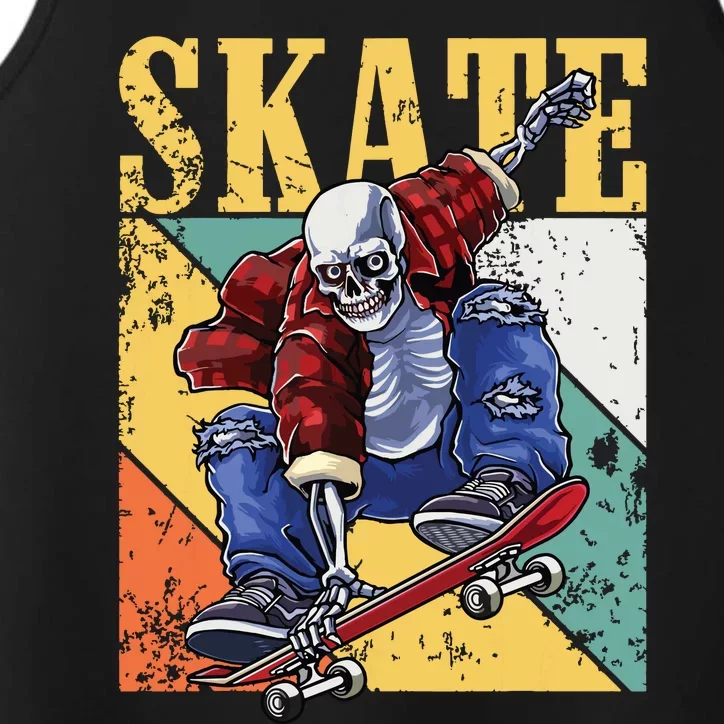 Skateboarding Skateboard Skateboarder Performance Tank