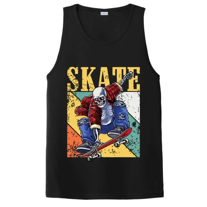 Skateboarding Skateboard Skateboarder Performance Tank