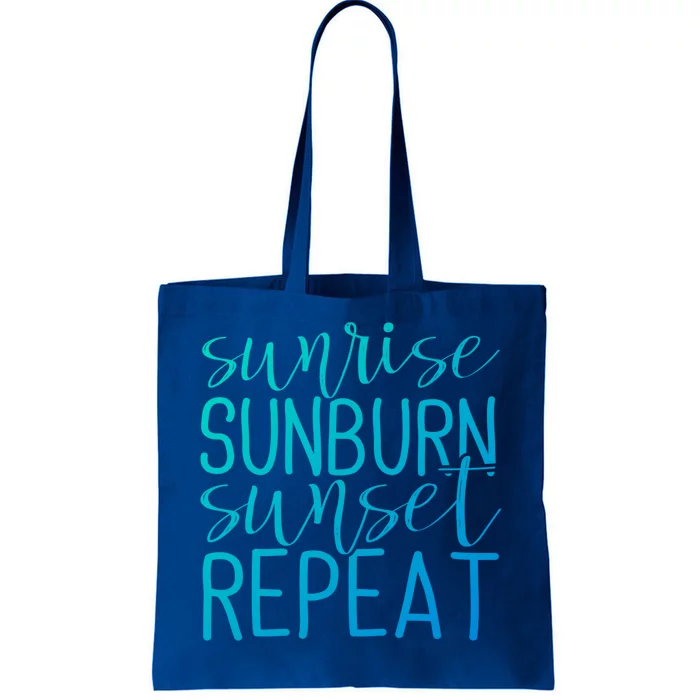 Sunrise Sunburn Sunset Repeat Tank Funny Summer Casual Gift Tote Bag