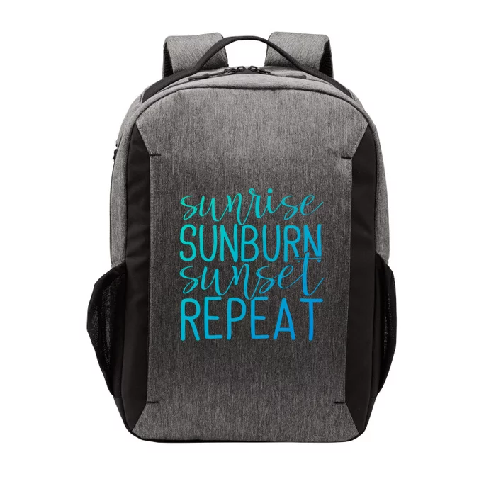 Sunrise Sunburn Sunset Repeat Tank Funny Summer Casual Gift Vector Backpack