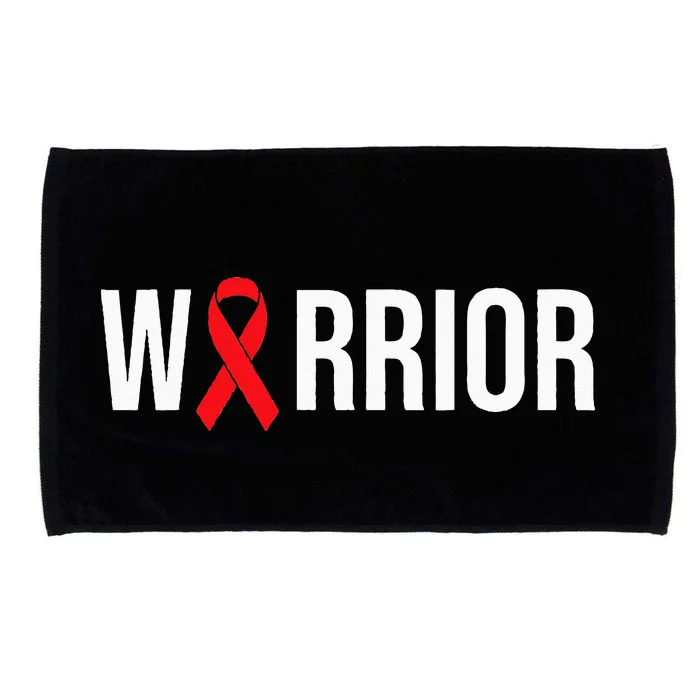 Stroke Survivor Stroke Awareness Red Ribbon Microfiber Hand Towel