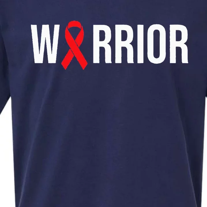 Stroke Survivor Stroke Awareness Red Ribbon Sueded Cloud Jersey T-Shirt