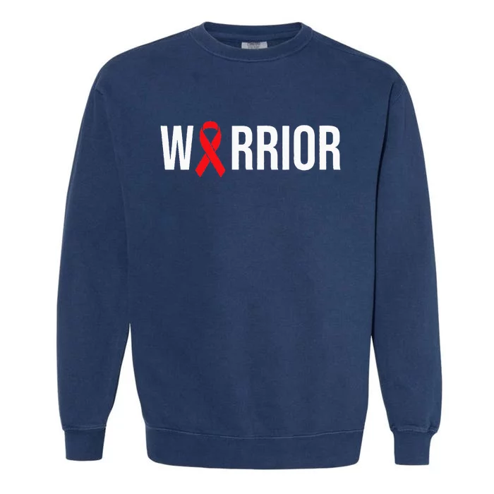 Stroke Survivor Stroke Awareness Red Ribbon Garment-Dyed Sweatshirt