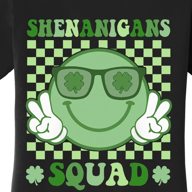 Shenanigans Squad St Patricks Day Smile Green Proud Irish Women's T-Shirt