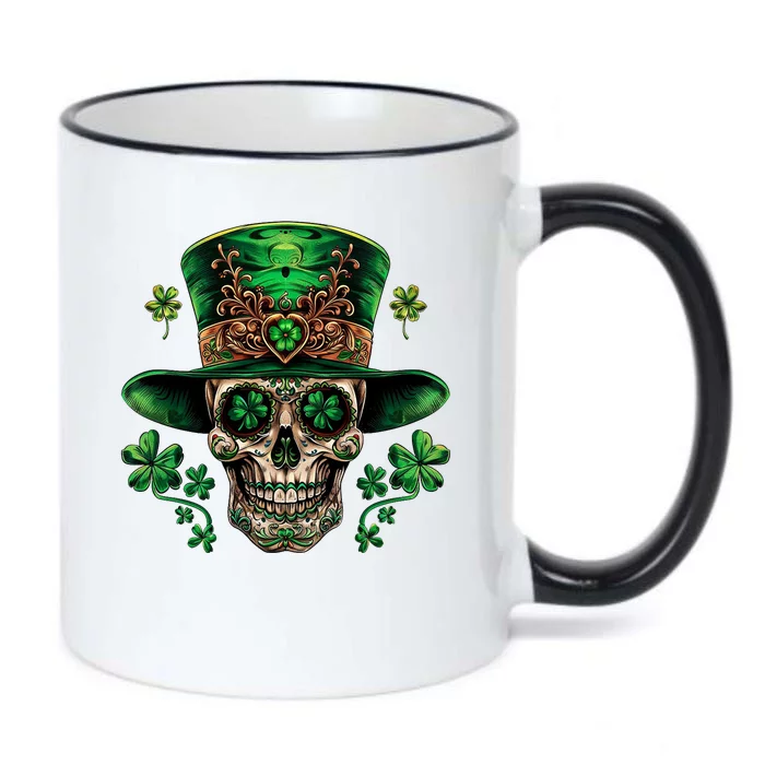 Sugar Skull St Patrick Day Of The Dead Black Color Changing Mug