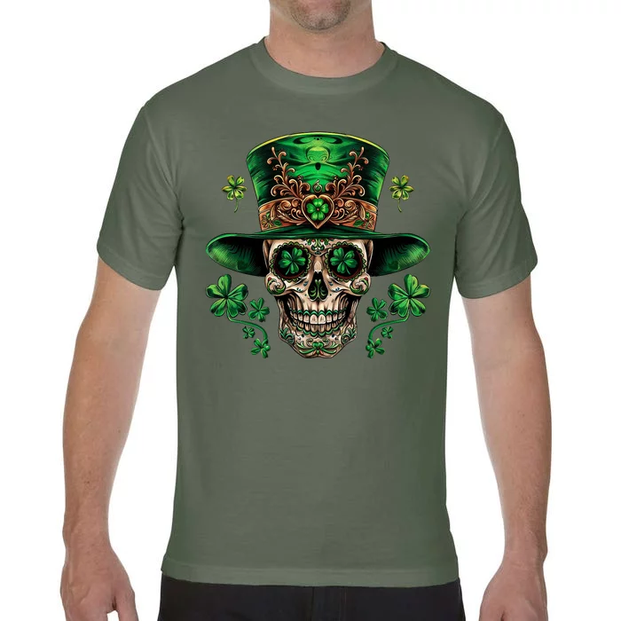 Sugar Skull St Patrick Day Of The Dead Comfort Colors T-Shirt