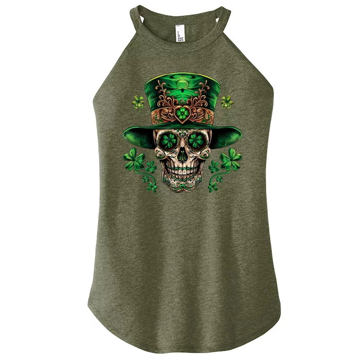 Sugar Skull St Patrick Day Of The Dead Women’s Perfect Tri Rocker Tank