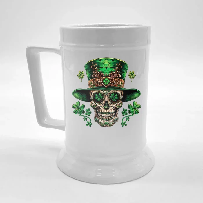 Sugar Skull St Patrick Day Of The Dead Front & Back Beer Stein