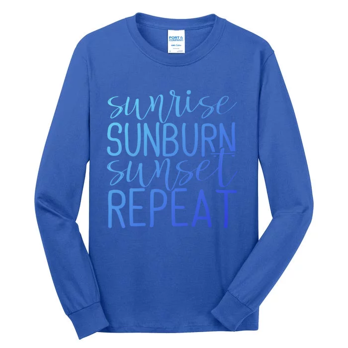 Sunrise Sunburn Sunset Repeat Tank Funny Summer Casual Gift Tall Long Sleeve T-Shirt