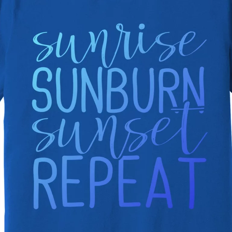 Sunrise Sunburn Sunset Repeat Tank Funny Summer Casual Gift Premium T-Shirt