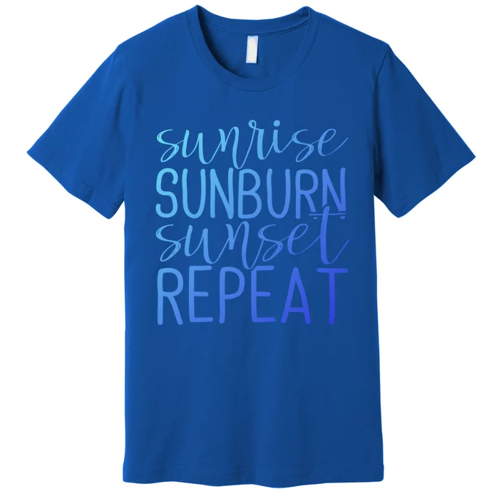 Sunrise Sunburn Sunset Repeat Tank Funny Summer Casual Gift Premium T-Shirt