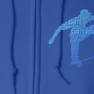 Skateboard Skateboarder Skater Gift Full Zip Hoodie