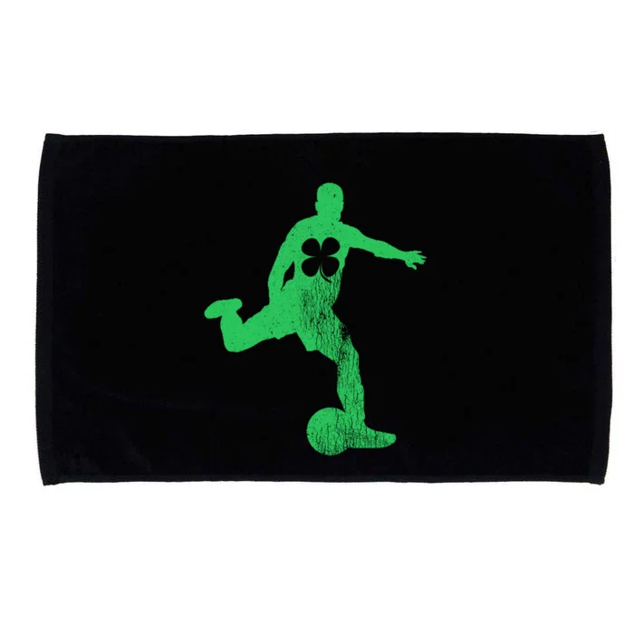 Soccer Shamrock St Patrick's Day Irish Saint Paddy's Meaningful Gift Microfiber Hand Towel