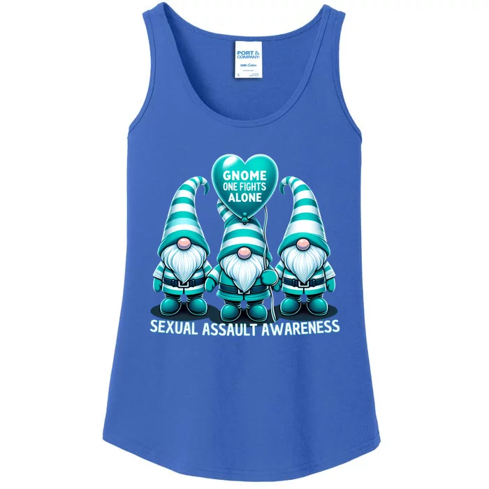 Supporting Survivors Sexual Assault Awareness Month Design Gift Ladies Essential Tank