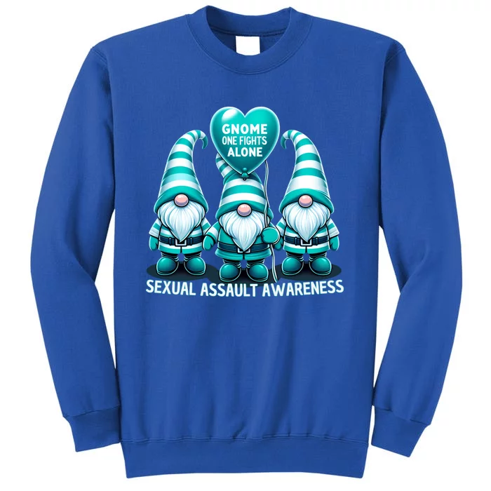 Supporting Survivors Sexual Assault Awareness Month Design Gift Tall Sweatshirt