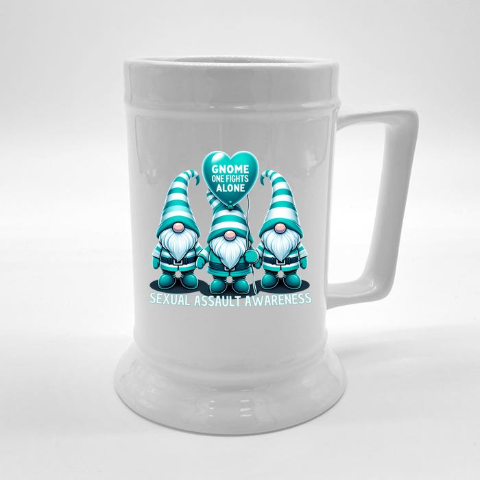 Supporting Survivors Sexual Assault Awareness Month Design Gift Front & Back Beer Stein