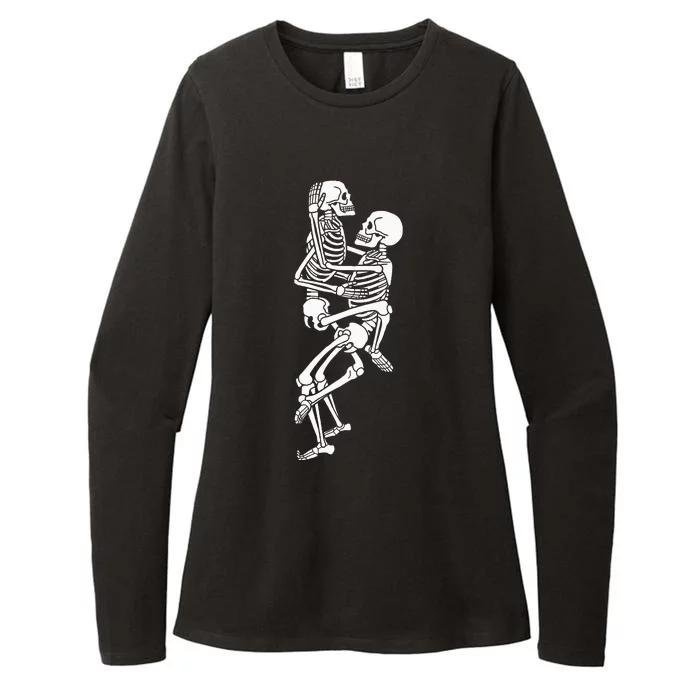 Spooky Seductive Skeleton Costume Womens CVC Long Sleeve Shirt