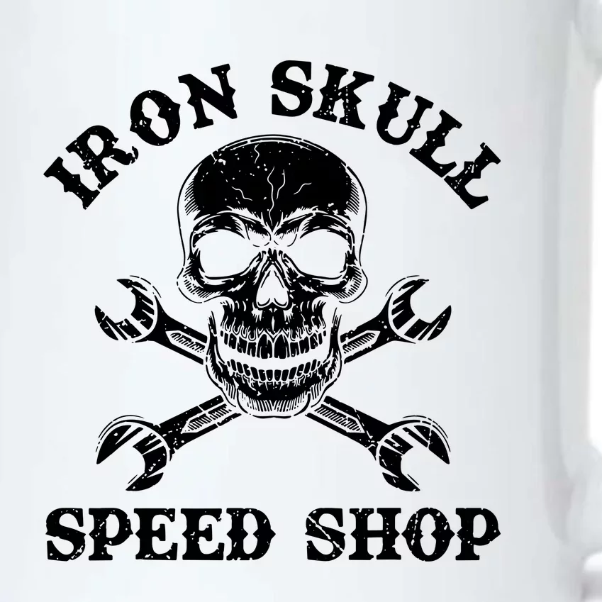 Skull Speed Shop Distressed Skull Crossed Wrenches Black Color Changing Mug