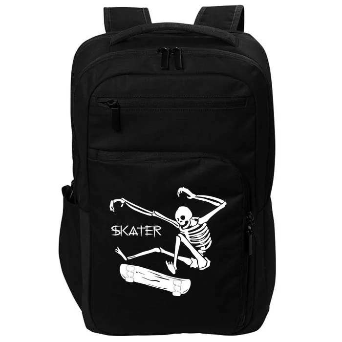 Skateboarding Skeleton Skater Gift Impact Tech Backpack