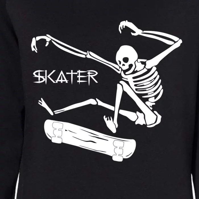 Skateboarding Skeleton Skater Gift Womens California Wash Sweatshirt