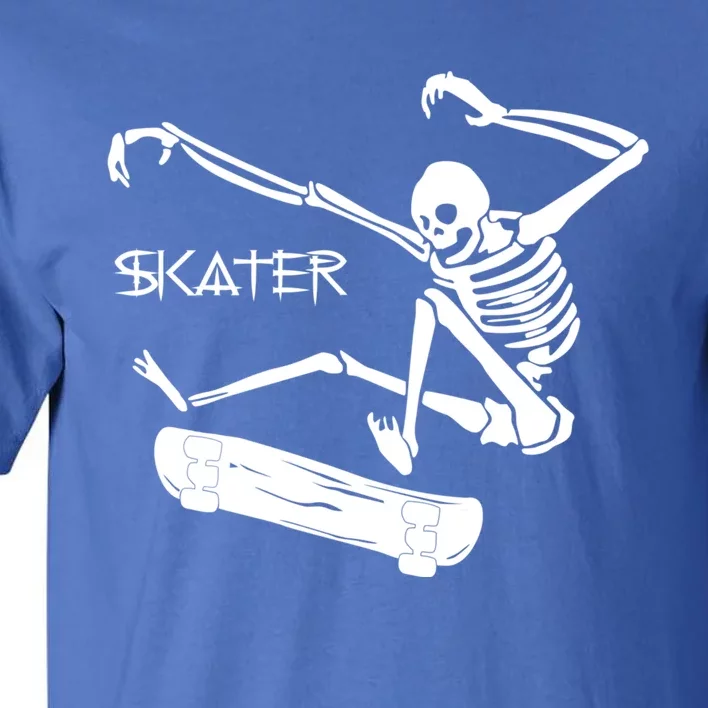 Skateboarding Skeleton Skater Gift Tall T-Shirt