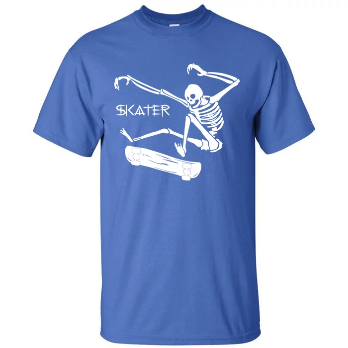 Skateboarding Skeleton Skater Gift Tall T-Shirt